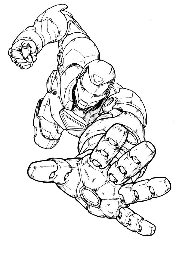 Plansa de colorat cu Iron Man 47 42